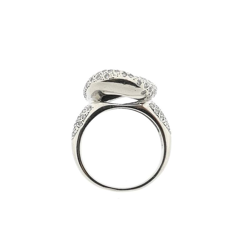 Image 5 of White gold pavé ring with diamonds; Approx. 0.90 ct.