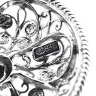 Image 8 of Antique silver floral pendant; filigree technique