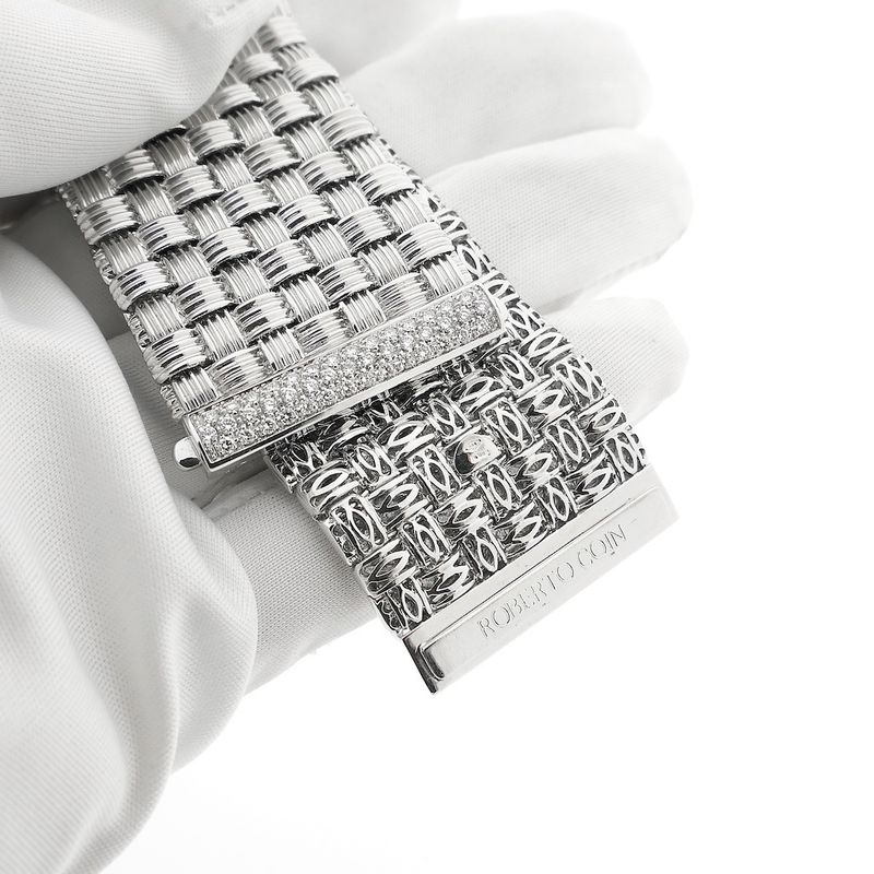 Image 10 of Roberto Coin white gold appassionata bracelet with ruby and diamonds; 0.43 ct.