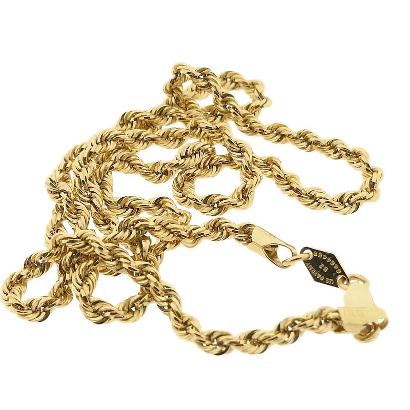 Image 9 of Gold twisted link chain | 45 cm