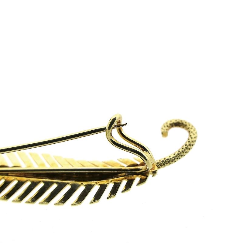 Image 6 of Gold feather brooch | Vintage