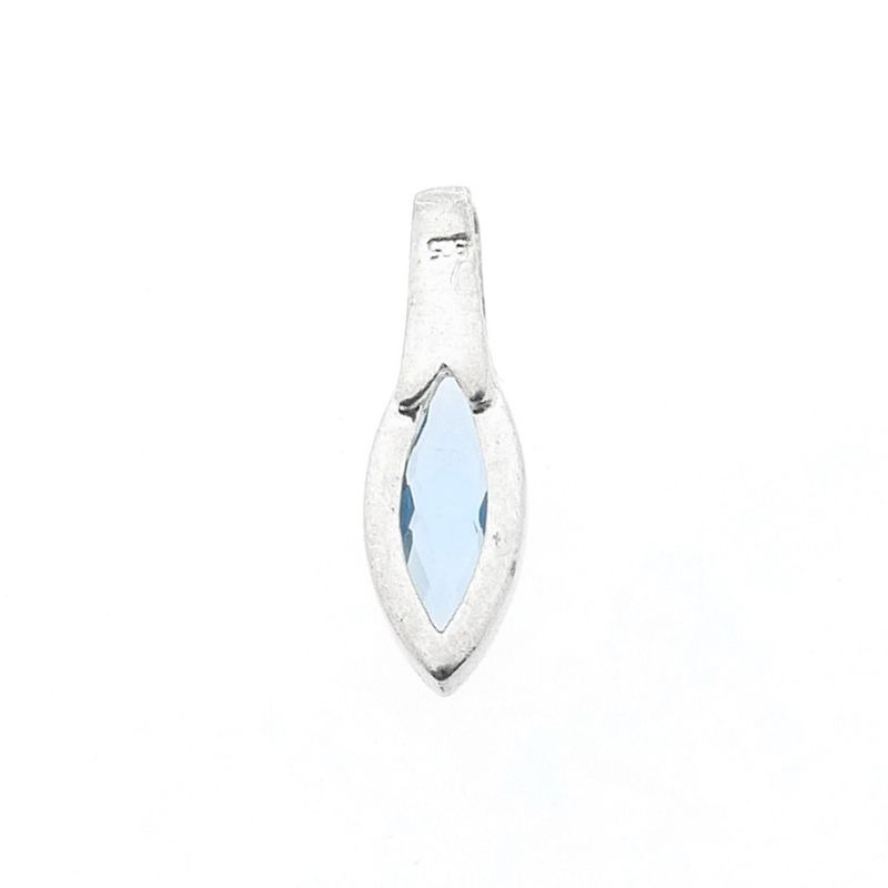 Image 6 of Silver pendant with light blue zirconia