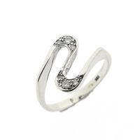 White gold ring with 0.04 ct diamond.