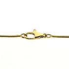 Image 8 of Two-tone gold necklace with fixed pendant and diamond; 0.10 ct.