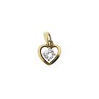 Image 1 of Gold pendant of a heart with zirconia