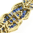 Image 5 of Golden Omega Link Bracelet with Sapphires and Diamonds; 0.30 ct.