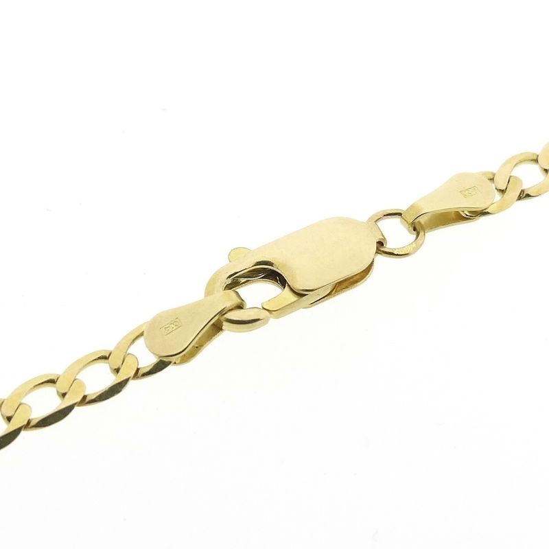 Image 4 of Gold wide gourmet link bracelet | 19.5 cm