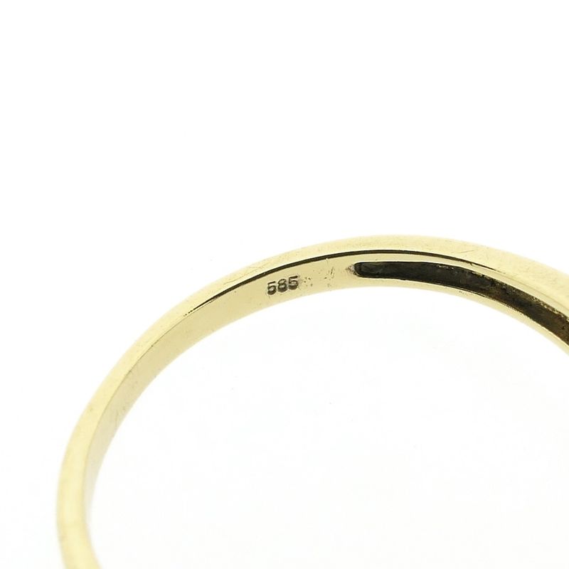 Image 6 of Gold solitaire ring with zirconia