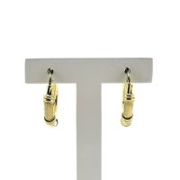 Vintage gold hoop earrings | Ø 21.5 mm