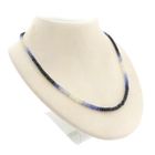 Image 2 of Multi-colored sapphire bead necklace with gold clasp