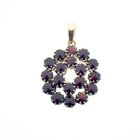 Image 1 of 8 carat vintage pendant with garnet stones