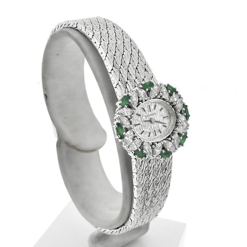 Image 3 of Juvania Geneva 'Cocktail Watch'; 18k white gold women's watch with diamonds and sapphires