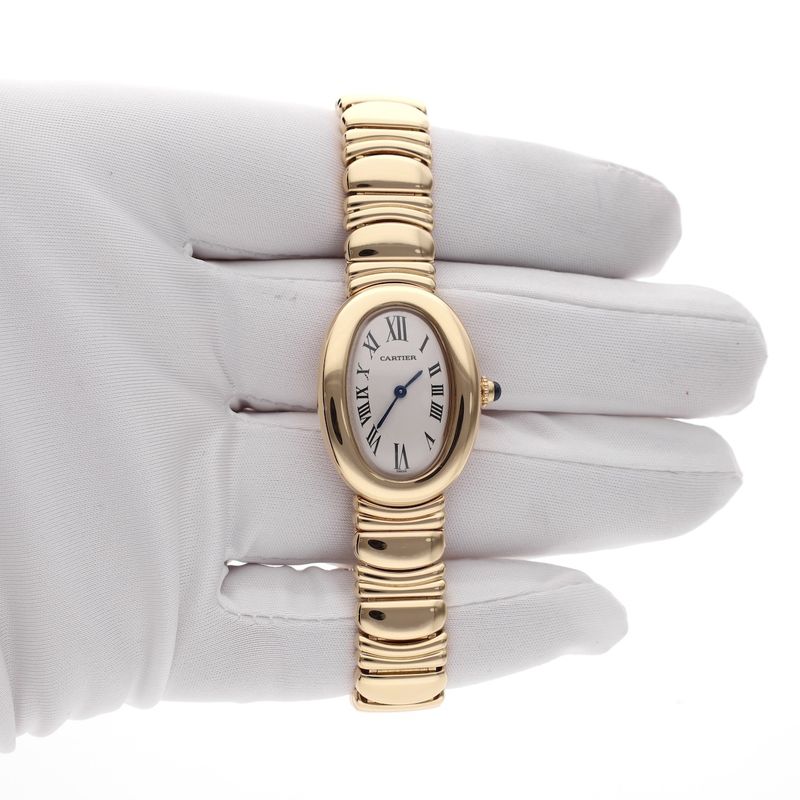 Image 7 of Cartier Baignoire 'Medium' 1950; 18k gold ladies' watch