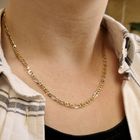 Image 7 of Two-tone gold Figaro link chain