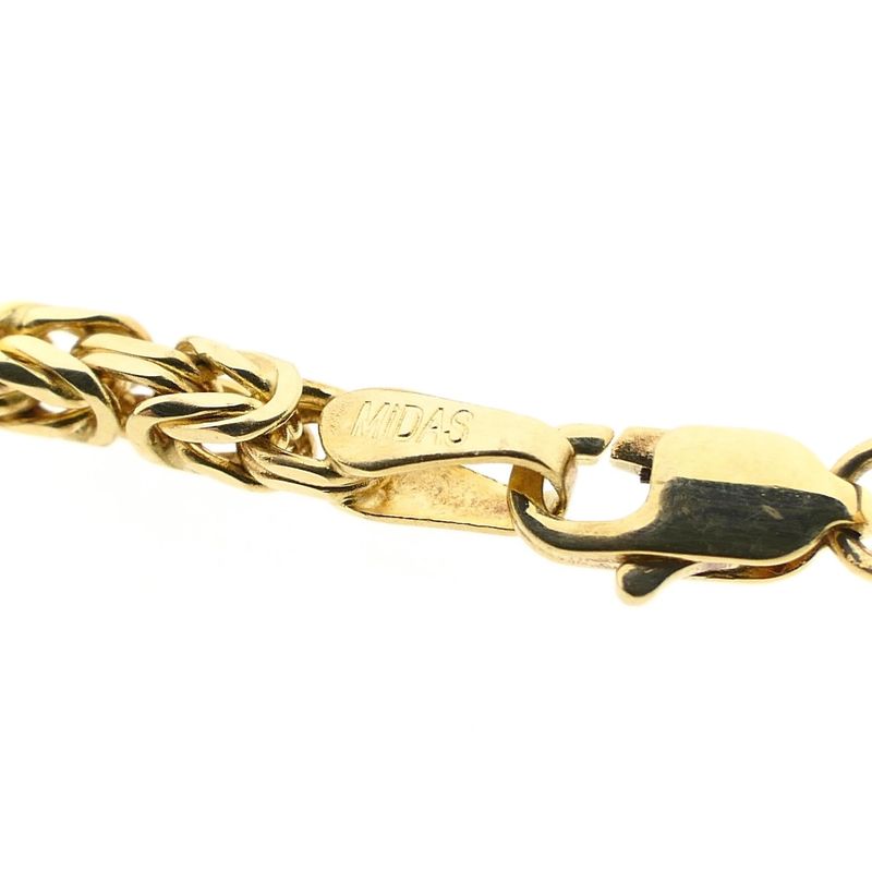 Image 5 of Gold Square Byzantine Link Necklace; Midas