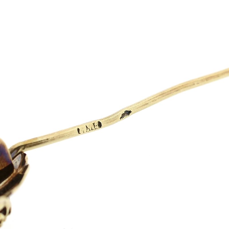 Afbeelding 7 van Vintage gouden broche met carneool