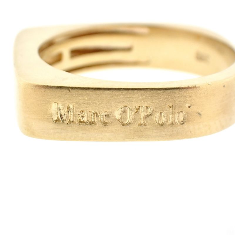 Image 2 of Gold square matte ring; Marc O'Polo
