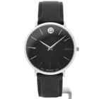 Image 1 of Movado Ulta Slim; Steel men's designer watch with gray dial; 0607086