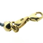 Image 4 of Blue moissanite bead necklace with gold clasp