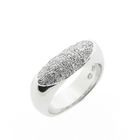 Image 1 of 18-karat white gold pavé ring set with 0.20 ct diamond