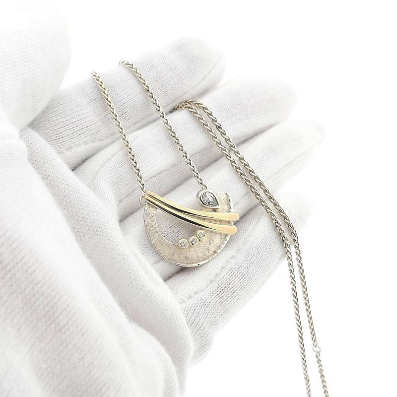 Image 7 of Silver Necklace with Fixed Pendant