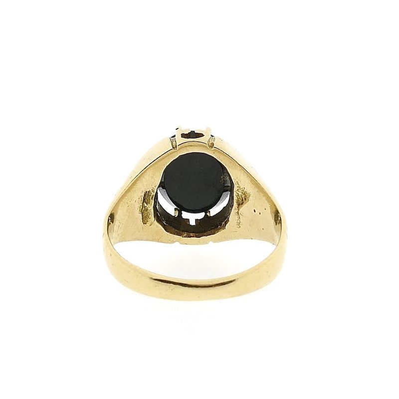 Image 4 of Gold pinky ring with onyx | Men