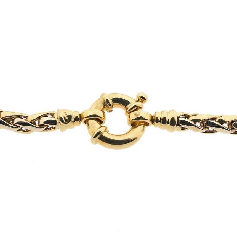 Image 5 of Bicolor Gold Fox Tail Link Necklace