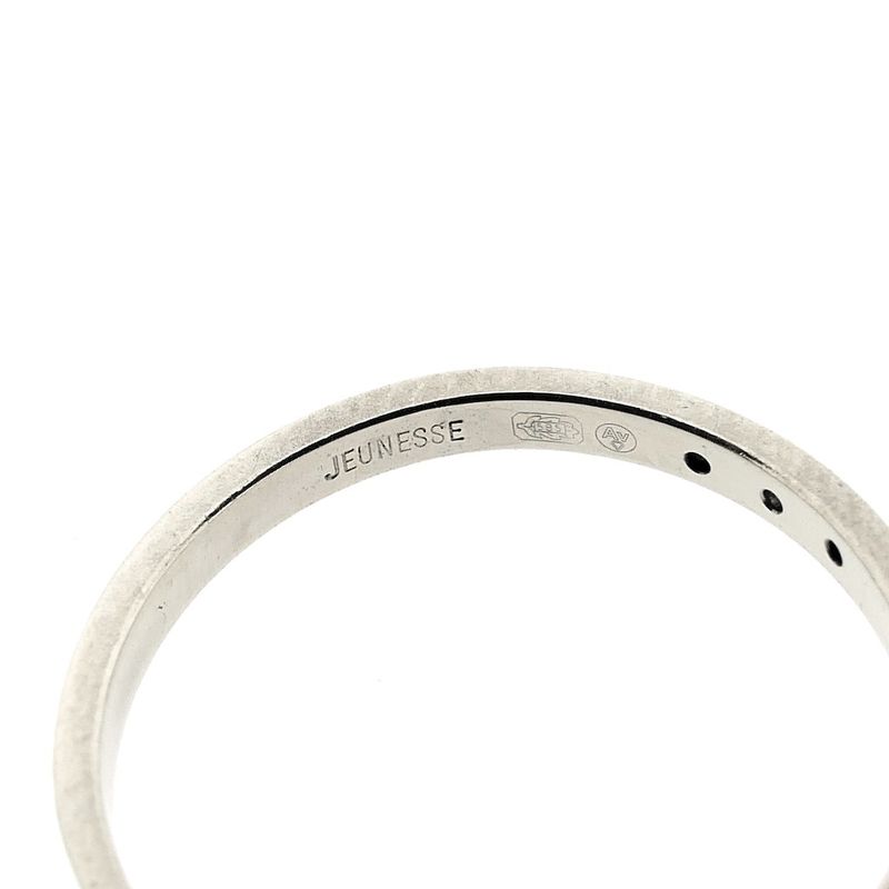 Image 7 of White gold ring with diamond; 0.03 ct. | Jeunesse