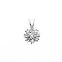White gold minimalist pendant with diamond | 0.34 ct.