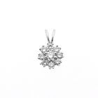 Image 1 of White gold minimalist pendant with diamond | 0.34 ct.