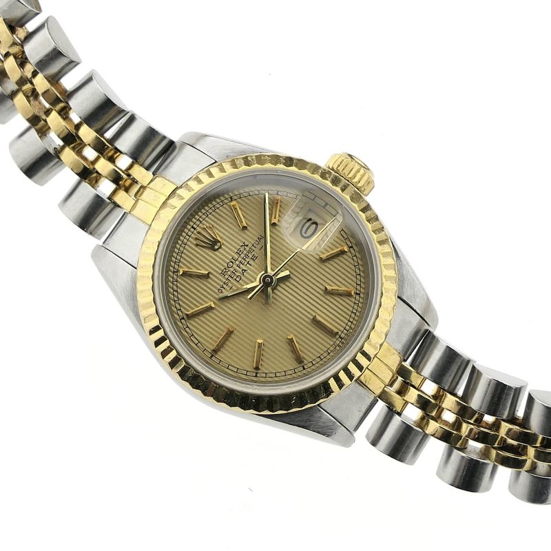 Image 20 of Rolex Datejust 26mm 69173; 18k gold/steel vintage women's watch