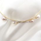 Image 3 of 18K Two-tone gold necklace with pearls | 40.0 cm