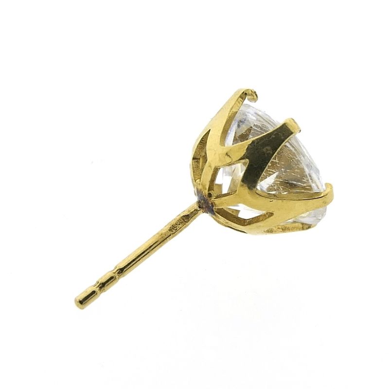 Image 1 of Gold stud earrings with zirconia