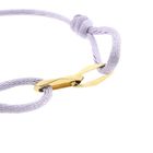 Image 4 of Forever Knots® Handcrafted Lilac Satin Bracelet with Gold Link