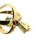 Image 7 of Gold pendant with emerald and diamond | 0.05 ct.