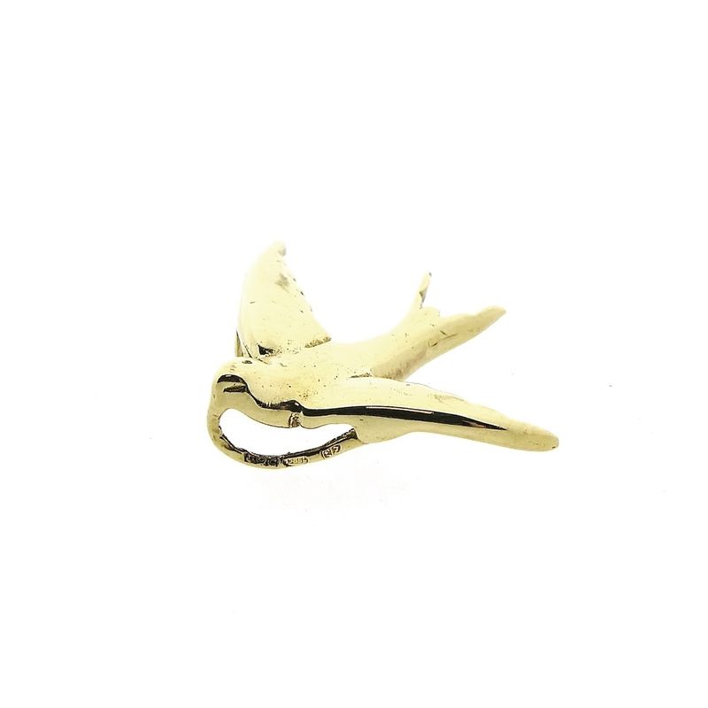 Image 3 of Gold pendant of a swallow