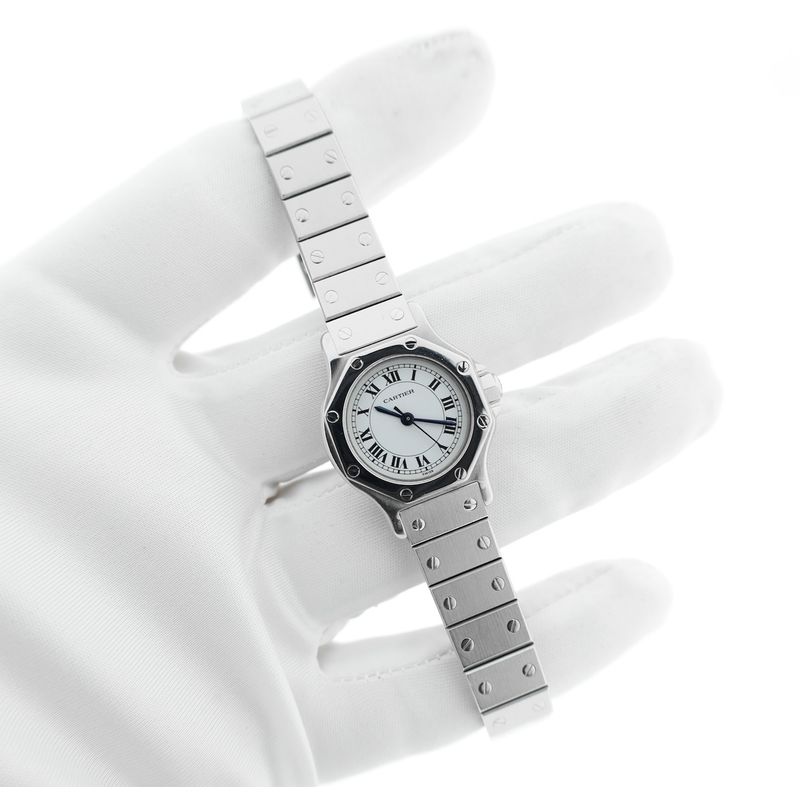 Image 19 of Cartier Santos Octagon Automatic 0906; Vintage ladies watch