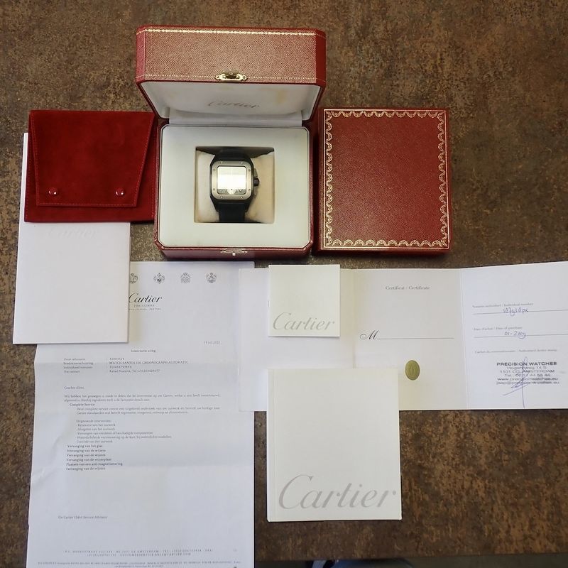 Image 13 of Cartier Santos 100 XL Chronograph; Automatic watch