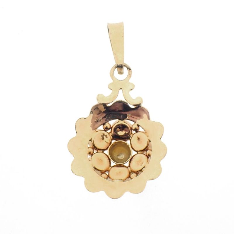 Image 5 of Vintage gold pendant with garnet
