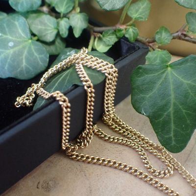 Image 2 of Gold gourmet link necklace | 49 cm