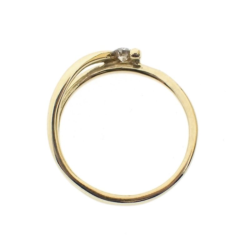 Image 7 of Golden fantasy ring with diamond | 0.10 ct.
