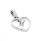 Image 5 of White gold heart pendant with diamond | 0.07 ct.
