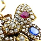Image 6 of Gold butterfly brooch with diamond, ruby, and sapphire; approx. 1.20 ct.