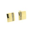 Image 4 of Gold stud earrings with diamond; 0.07 ct.