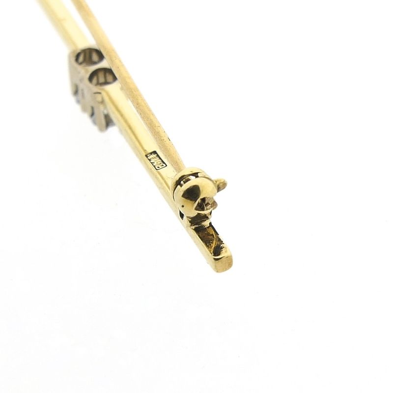 Image 6 of Gold brooch with zirconia