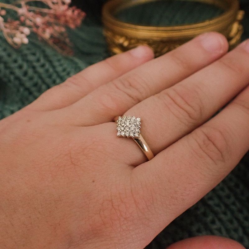 Image 4 of Gold entourage ring with diamonds | 0.25 ct.