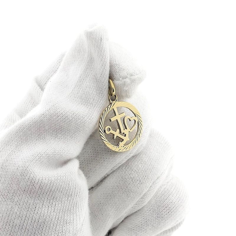 Image 8 of Golden Pendant; Faith Hope and Love