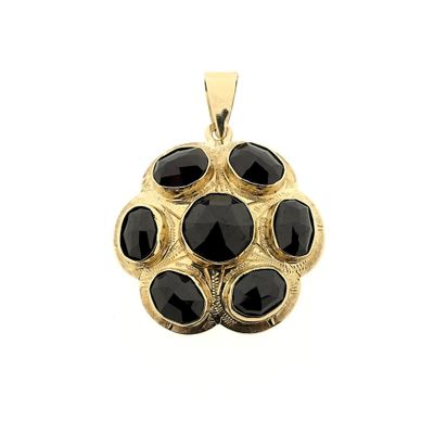 Image 1 of Vintage gold pendant with garnet.