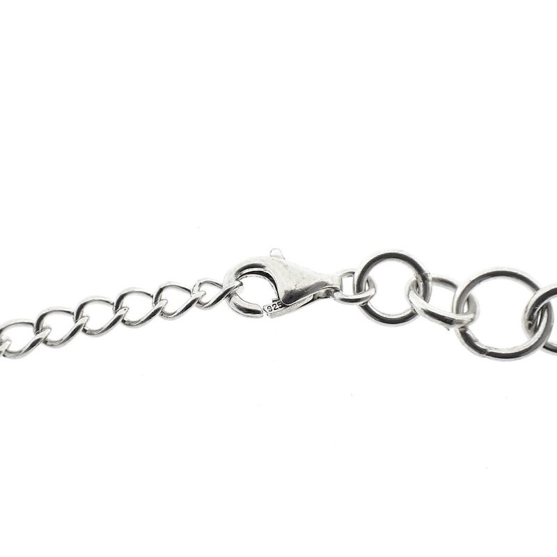 Image 5 of Silver playful anchor link necklace; BIBA | 43-46 cm