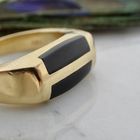 Image 4 of Large gold men's ring with onyx